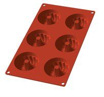 Lekue 6 Cavity Savarin Mini Mold, Terracota