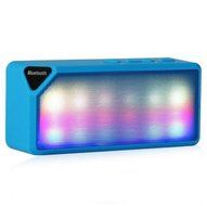 Portable Mini Colorful Flash LED Light Wireless Bluetooth Speaker X3S with Built-in Microphone Support FM Radio...