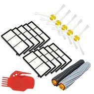 SHP-ZONE 4 x HEPA Filter &amp; 6 x 3-armed side brush &amp; Cleaning Tool for iRobot Roomba 800 series 870 880 Vacuum... N2