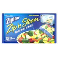 Ziploc Zip'n'Steam Microwave Cooking Bags, Medium - 10 bags