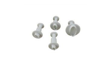 SHINA 4PCS Oval Shape Fondant Cutter Set Plunger Cake Mold Mould Tool Decorating
