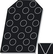 Flexipan Cone 2.70 Oz, 70mm Dia x 60mm Deep (2-3/4" Dia x 2-3/8" Deep), 20 Cavities by Demarle