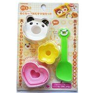 Gracelife Rice Ball Onigiri Mold Mould with Nori Punch Kits Sushi Plates Maker Small Pastry Molds (D-4moldsin)