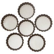 Webake 4 Inch Quiche Pans Removable Bottom Mini Tart Pans Set of 6 N3