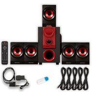 Theater Solutions TS521 Home 5.1 Speaker System with USB Bluetooth Optical Input and 5 Ext. Cables N2
