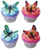 Dragonfly and Butterfly Cupcake Picks - 12 ct N2