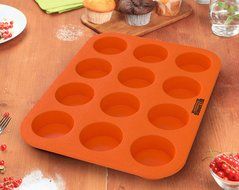 Silicone Muffin Cupcake Baking Pan Tray - Standard Size - 12 Cups - 100% Pure Food Grade Premium Non-Stick Silicon... N5