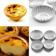 10Pcs Cake Aluminium Alloy Mould Baking Cupcake Egg Tart Mold by Lovestore2555 N3
