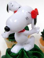 Peanuts Charlie Brown Joe Cool - SNOOPY - 10 Piece Birthday CUPCAKE Topper Set N7