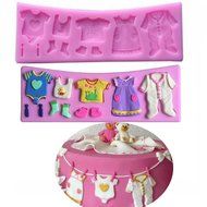 Whosee Style#4 3D Silicone Mold Fondant Cake Chocolate Decor Baking Mold Random Color N7