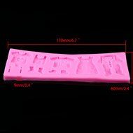 Whosee Style#4 3D Silicone Mold Fondant Cake Chocolate Decor Baking Mold Random Color N8
