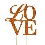 All About Details Copper Love Cake Topper