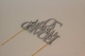 All About Details Silver 70-Years-Loved Cake Topper N3