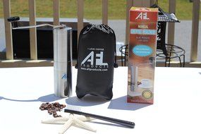 Coffee Grinder with Hand Crank | Manual Coffee Grinder. Hand Coffee Grinder With Free Coffee Grinder Brush + Bag... N4