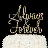Happily Ever After Wedding Cake Topper, Gold Fairytale Princess Decoration (Happily Ever After - Gold) N49