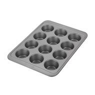 Cake Boss Basics Nonstick Bakeware 12-Cup Muffin Pan, Gray N4