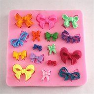 Yingwei Pink Bowknot Candy Molds, Chocolate Molds, Silicone Molds, Silicone Baking Molds