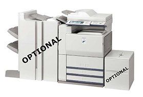 Refurbished Sharp MX-620 Tabloid-size Monochrome Multifunction Printer &ndash; Copy, Print, Scan, 2 Trays, Cabinet,...