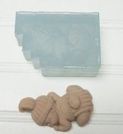 Mold for 3 Inch Baby with Bunny Hat and Diaper Fondant Decorating Soap Polymer Clay Cake N2