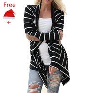 Cardigan Jacket,Morecome Women Casual Long Sleeve Striped Cardigans Patchwork Outwear N2