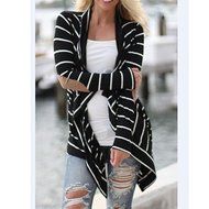 Cardigan Jacket,Morecome Women Casual Long Sleeve Striped Cardigans Patchwork Outwear N3