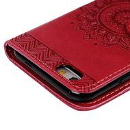iPhone 6S Plus Case,iPhone 6 Plus Case (4.7") - Wallet Embossed Totem Flower Design Folio PU Leather with Stand... N21