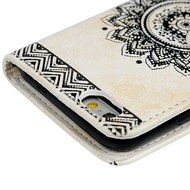 iPhone 6S Plus Case,iPhone 6 Plus Case (4.7") - Wallet Embossed Totem Flower Design Folio PU Leather with Stand... N22
