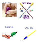 Pencil Grip, Grotto Grip, Write Grip, Chew Stixx Pencil Topper Ultimate Combo