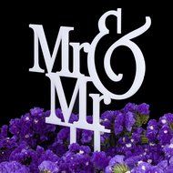 LOVENJOY with Gift Box Mr and Mr Same Sex Gay Monogram Wedding Cake Topper Black (5.3-inch) N20