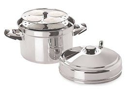 Tabakh IC-206 6-Rack Stainless Steel Idli Cooker with Strong Handles, Makes 24 Idlis N3