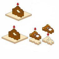 Witkey 2 Pcs Set Bento Accessories Chick Little Bear Shape DIY Rice Ball Mould Sushi Mold Sandwich Bread Mold N2