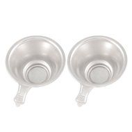 Tea Infuser Mesh Bottom Bowl Strainer 1.57 Inch 2 Pcs Silver Tone