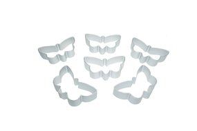 Bilipala DIY Metal Butterfly Cookie Cutter Set Baking Mold Cookie Molds Set of 6