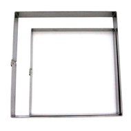 Hanason Stainless Steel Rings Square Molding Plating Forming Cake Mousse Rings 2pcs