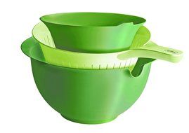 Zyliss Mixing Bowl and Colander Set, Green