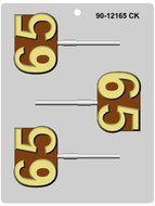 CK Products 2-3/4-Inch Number 65 Sucker Chocolate Mold