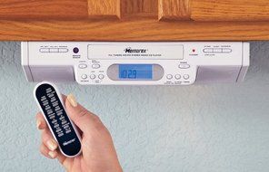 Memorex&reg; Under Cabinet Mount AM / FM / Clock Radio / CD Player