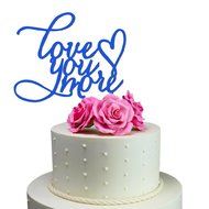 Sugar Yeti Made In USA Wedding Cake Topper Love You More #20 Gold Mirror N3