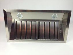 34"x15" Range Hood Insert Stainless Steel with Baffle Filters 1200cfm