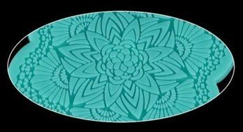 Baking Moulds Starburst Lace with Scallop Border Impression Mold - Chocolate, Fondant, Crafts Non-stick Silicone...