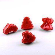Ostart 4x 3D Girl Stuff Fondant Cake Biscuit Sugarcraft Plunger Cutter Craft Mold Tool