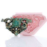Shell Nautical Filigree Scroll Work Silicone Mold Food Safe Fondant, Gum Paste, Resin, Polymer Clay, Craft, Jewelry... N3