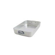 Ottinetti Famiglia Aluminum Rectangular Roasting Pan with Lid, Small/13.8 x 9.8", Silver