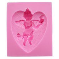 WYD 3D Baby Angel Fondant Cake Mold,Handmade Soap Mold,Cake Mold Decorating (Cross Pigeon Angel)