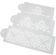 GogoForward 3Pcs Lace Flower Cake Fondant Stencil Cake Decorating Moulds N2