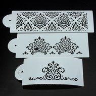 GogoForward 3Pcs Lace Flower Cake Fondant Stencil Cake Decorating Moulds N4