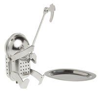 HIC Hangin&rsquo; Dunkin Monkey Loose Tea Leaf Tea Infuser and Drip Tray, Stainless Steel, 3-Inch by 2.25-Inch N12