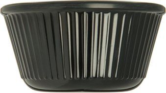 Carlisle S28703 Melamine Fluted Ramekin, 4 oz Capacity, 1.78&quot; Height, Black (Case of 48) N4