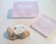 Set of Two Silicone Molds Tiny Baby and Tiny Angel Wings Handmade Supply N6