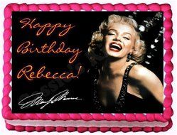 Marilyn Monroe 1/4 Sheet Edible Image Birthday Cake Topper. ~ Personalized!